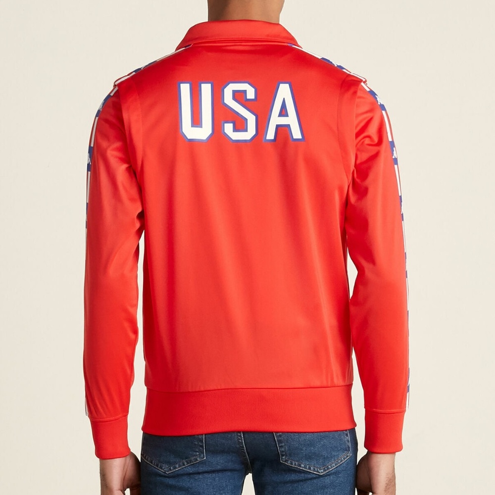NEW Kappa LA Banir USA Track Jacket in Red